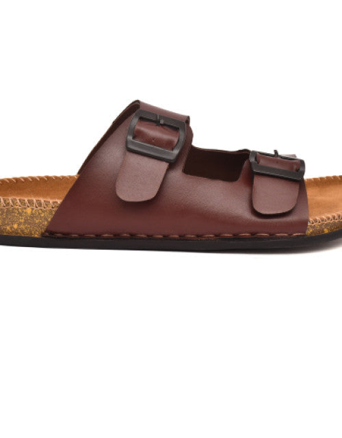 Brown Men's Floater Sandals - ShopzVibe