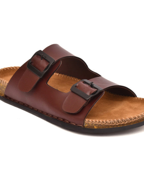 Brown Men's Floater Sandals - ShopzVibe