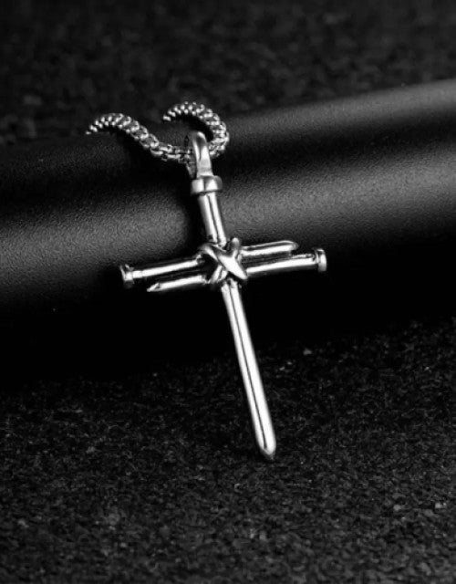 Christian Jesus Cross Nail Pendant for Men/Boy - ShopzVibe