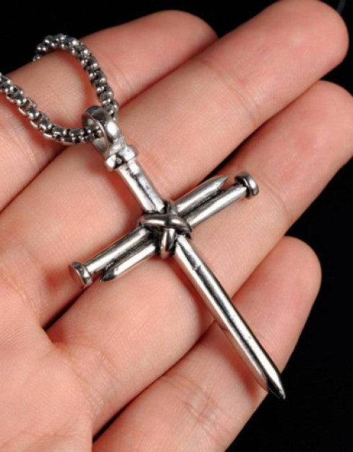 Christian Jesus Cross Nail Pendant for Men/Boy - ShopzVibe