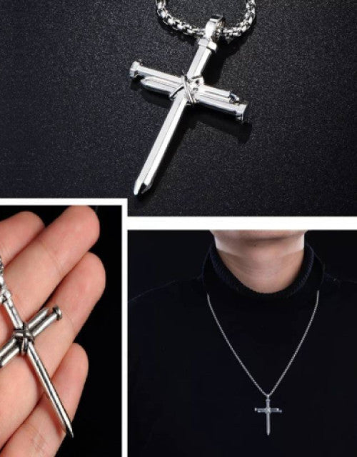 Christian Jesus Cross Nail Pendant for Men/Boy - ShopzVibe