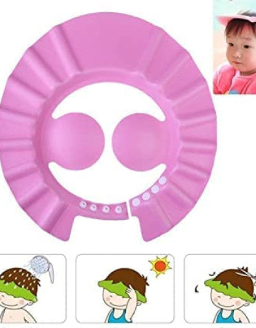 Collection Baby Shower Cap for Kids Adjustable Safe Soft Bathing Baby Shower Hair Wash Cap ( Pack Of 5 ) - ShopzVibe