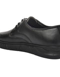 Genuine Leather Derby Lace Up For Men (Black) - ShopzVibe