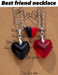 Magnet Couple Necklace Choker Heart Magnet Couple Pendant - ShopzVibe