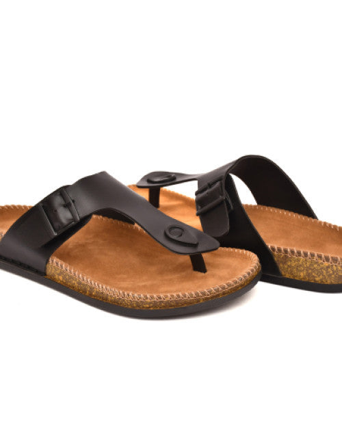 Men T-Strap Slip-On Sandals - ShopzVibe