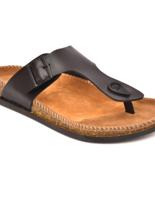 Men T-Strap Slip-On Sandals - ShopzVibe