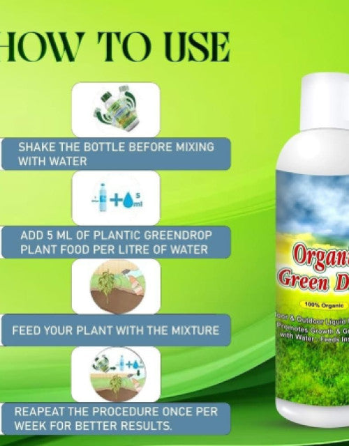 Organic GreenDrop Plant Food Liquid Fertilizer For Plant Growth & Greening Pack of 2 - ShopzVibe