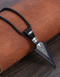 Pendant Necklace Cool Stainless Steel Spear Point Jewelry for Men - ShopzVibe