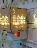 RAM MANDIR WOODEN  NIGHT LAMP - ShopzVibe