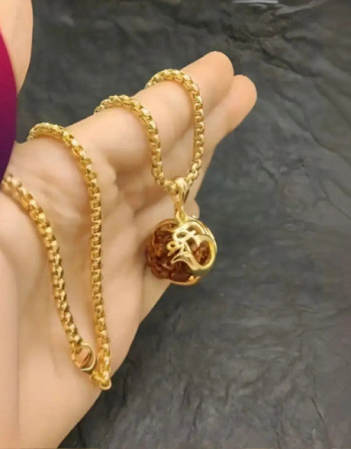 Rudraksha Pendant with Chain Rudraksha Pendant with Chain Rudraksha Pendant with Chain Rudraksha Pendant with Chain - ShopzVibe