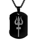 Shiv Trishul Carved Tag Necklace - ShopzVibe