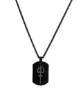 Shiv Trishul Carved Tag Necklace - ShopzVibe