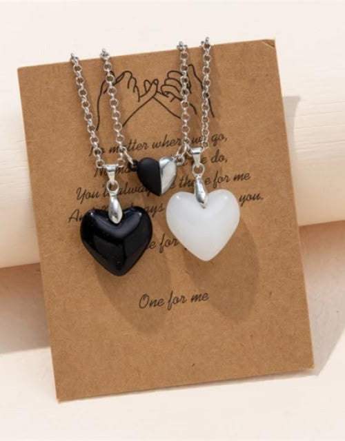 The Key House Crystal Drunken Couple Magnetic Heart Shaped Pendan - ShopzVibe