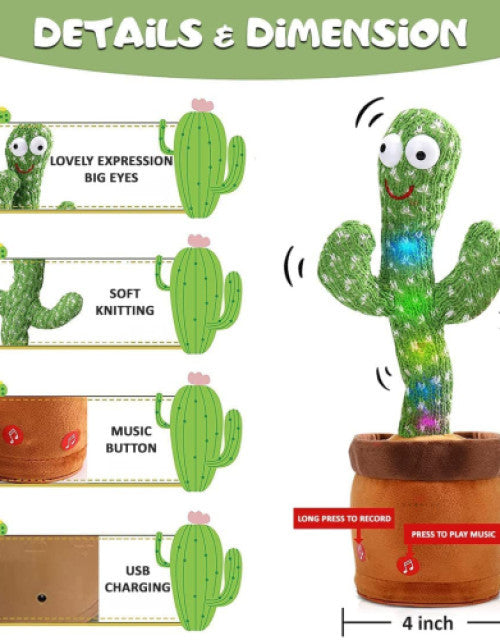 Toys Talking Cactus Baby Toys Dancing Cactus - ShopzVibe